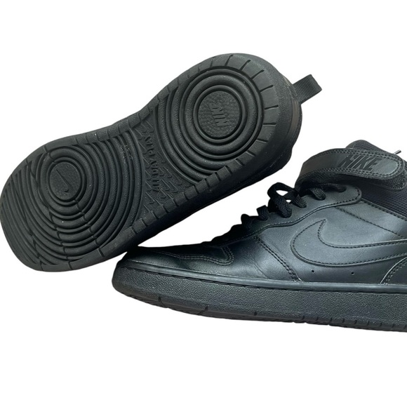 Nike court borough 2 high top sneakers black on black Big Boys 6.5 CD-7782-001 - Picture 4 of 15